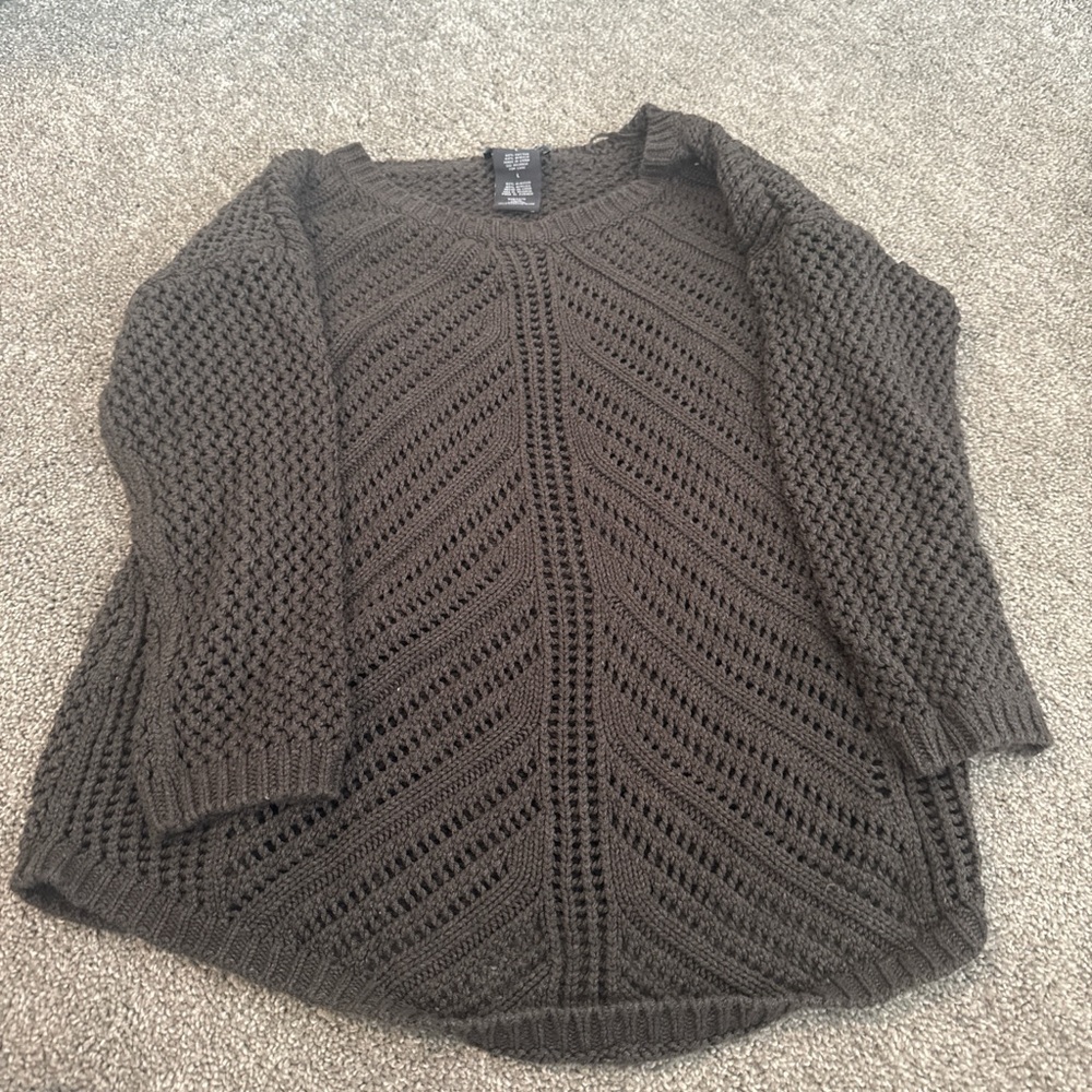 Chelsea & Theodore Dark Brown Knit Sweater